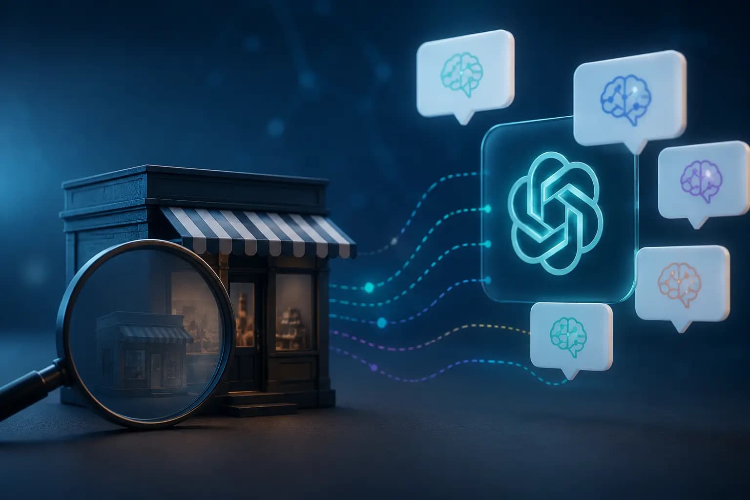 صاحب شركة يبحث عن نشاطه التجاري في إجابات الذكاء الاصطناعي